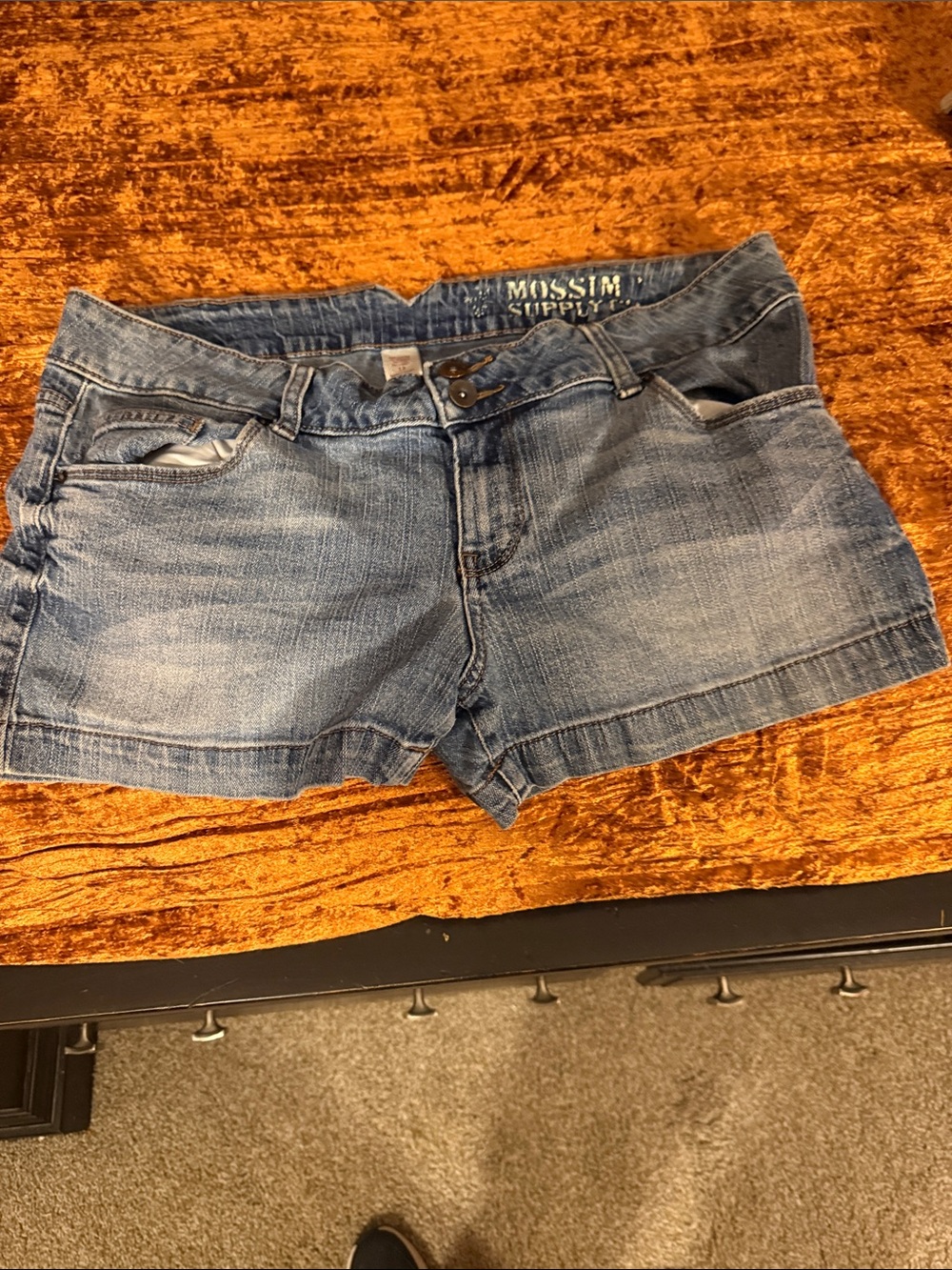 Mossimo Supply Co. Faded Blue Denim Cutoff Shorts